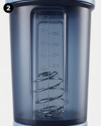 Coqueteleira com 2 Compartimentos 500ml Hiddra – AZUL