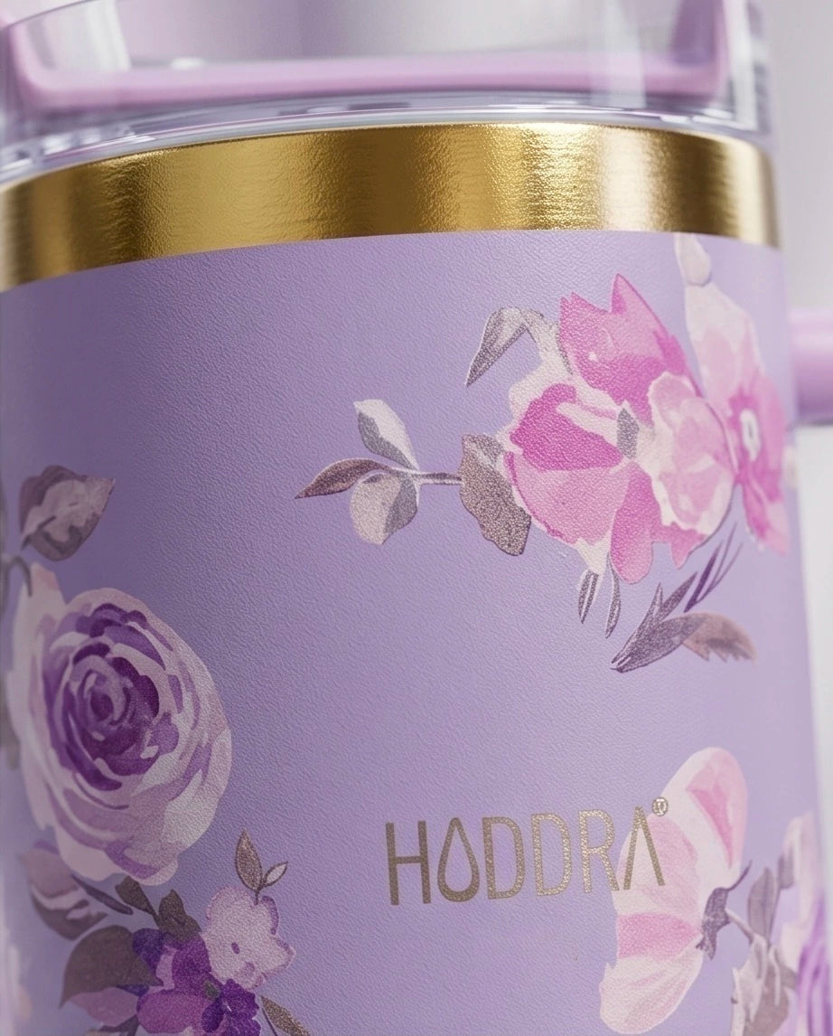 Copo Térmico 1200ml Coleção Jardim Secreto Hiddra - Lilás