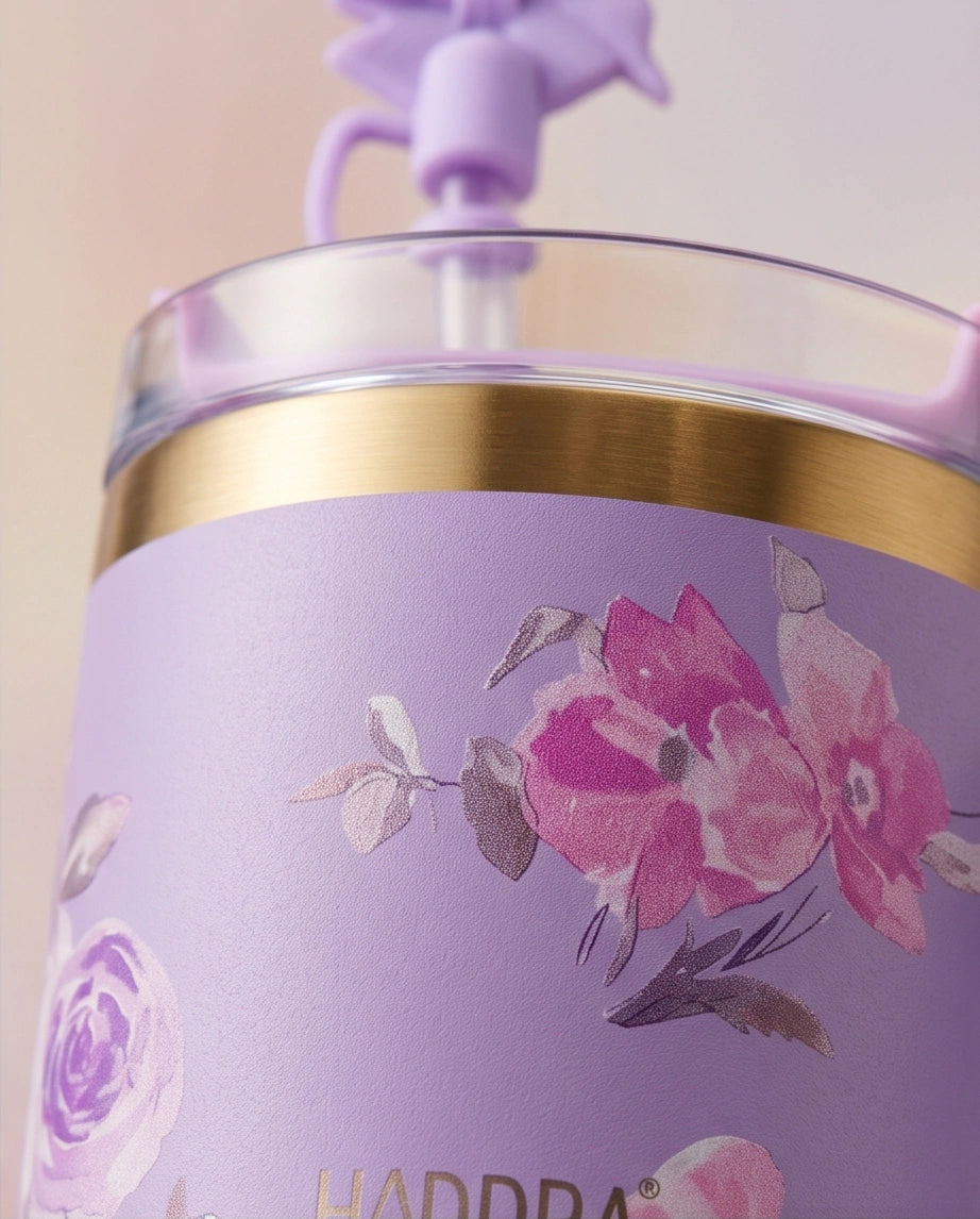 Copo Térmico 1200ml Coleção Jardim Secreto Hiddra - Lilás