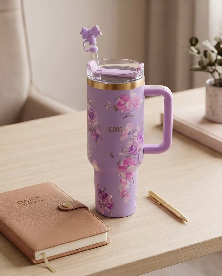 Copo Térmico 1200ml Coleção Jardim Secreto Hiddra - Lilás