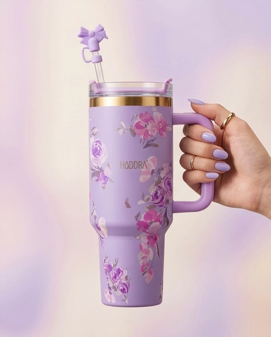 Copo Térmico 1200ml Coleção Jardim Secreto Hiddra - Lilás