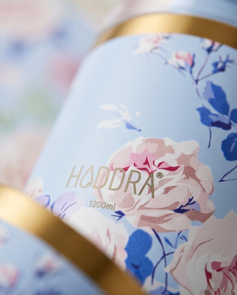 Copo Térmico 1200ml Coleção Jardim Secreto Hiddra - AZUL