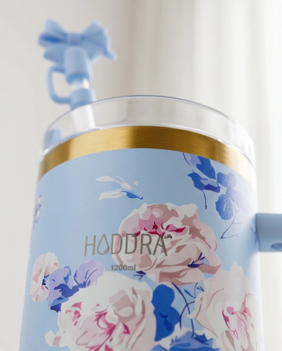Copo Térmico 1200ml Coleção Jardim Secreto Hiddra - AZUL