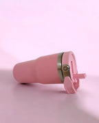 Copo Térmico Hiddra 600ml com Alça e Canudo - Rosa