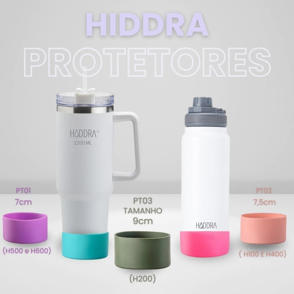 Capa de Silicone para Garrafa Antiderrapante para Copo e Garrafas Hiddra | Azul Claro 7,5cm