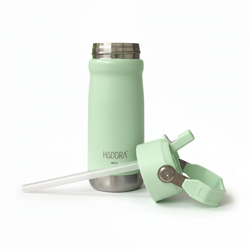 Garrafa Térmica Hiddra 550mL com Canudo  | Verde Claro
