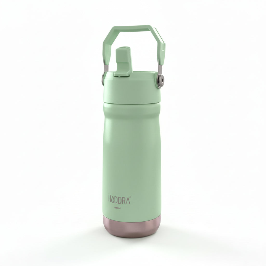 Garrafa Térmica Hiddra 550mL com Canudo  | Verde Claro