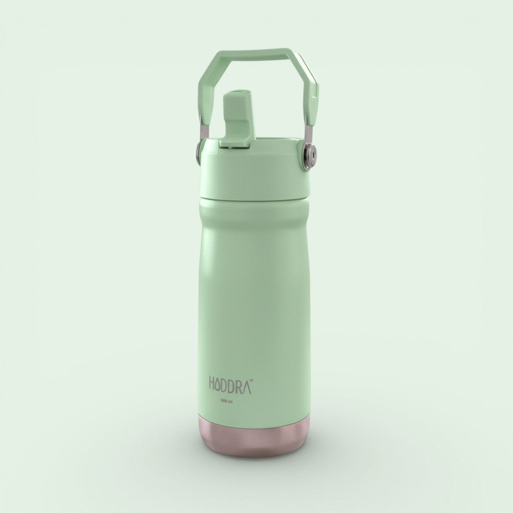 Garrafa Térmica Hiddra 550mL com Canudo  | Verde Claro