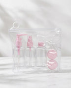 Kit Viagem com 6 Peças + Necessaire - Rosa
